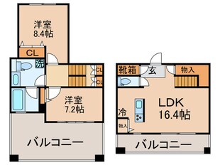 レジデンスシャルマン月島の物件間取画像